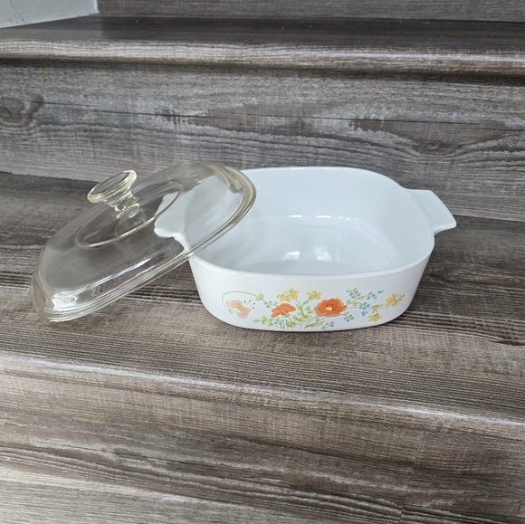 Vintage Corning Ware Wildflower 2 Quart Casserole Dish with Lid A-2-B - Picture 2 of 6